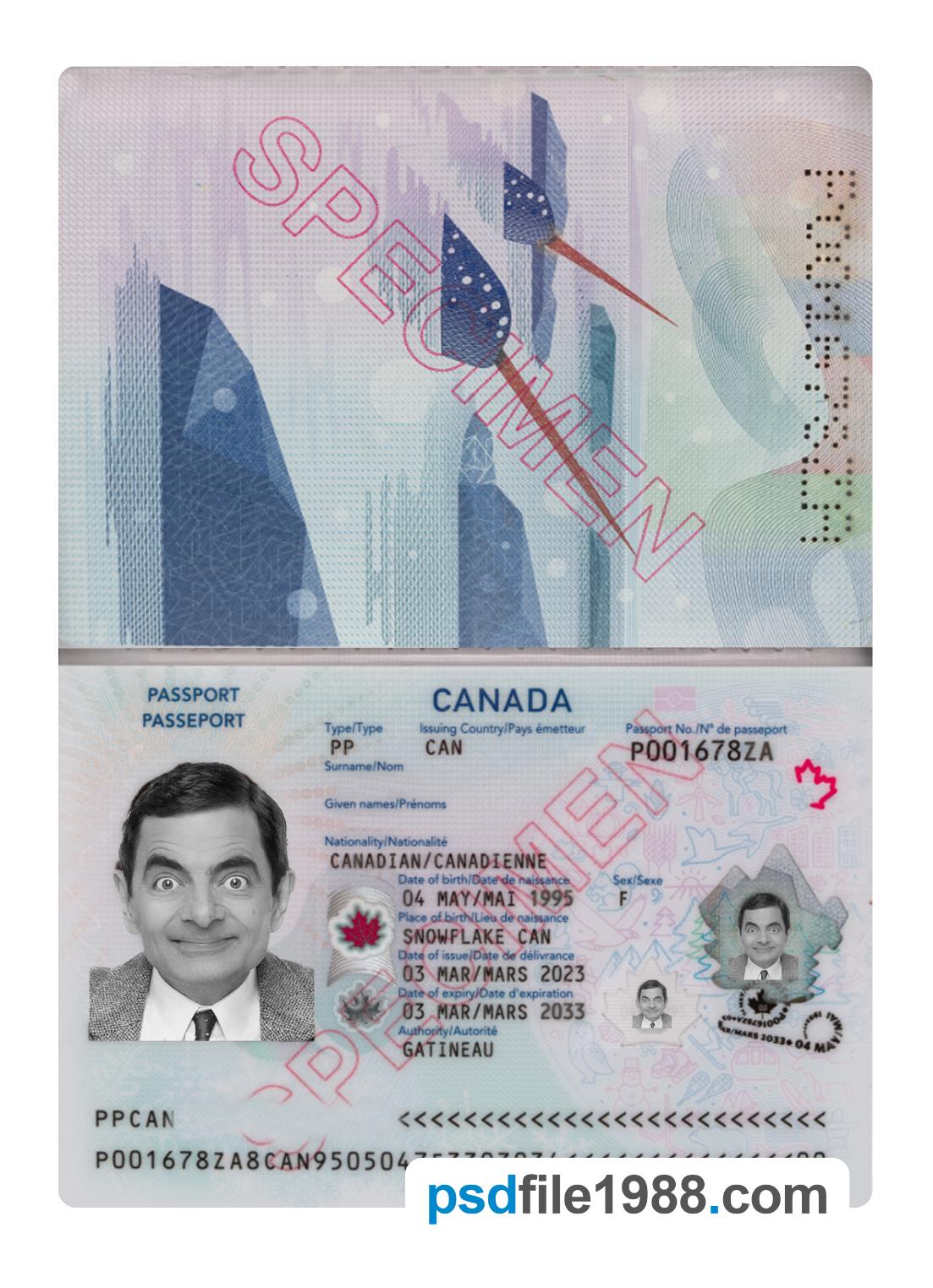 Canada Passport 2023-Present